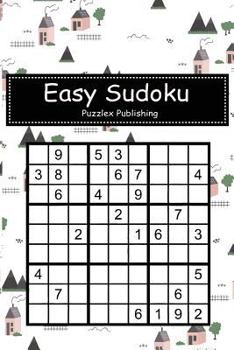 Paperback Easy Sudoku: For Beginers With Scandinavian House Background Cover Book