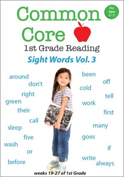 DVD Common Core 1st Grade Reading - Volume 3 - Sight Words 46 - 68  Book