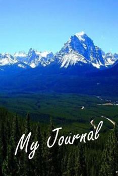 Paperback Rocky Mountains Snow Capped Peak: Blank Lined Diary Journal Book