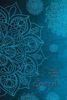 Bullet Dot Grid Style Journal: Beautiful Aqua Mandala Bullet Dot Grid Style Journal in 6x9 Softcover Paperback Notebook Vol. 02
