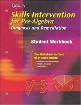 Paperback Skills Intervention for Pre-Algebra: Diagnosis and Remediation, Student Workbook Book