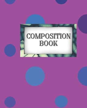 Paperback Composition Book: Purple Blue Dots Cover Book