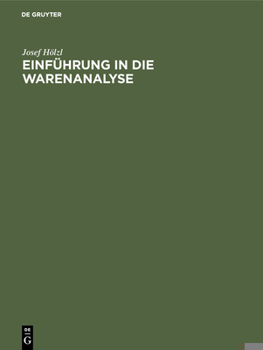 Hardcover Einführung in Die Warenanalyse [German] Book