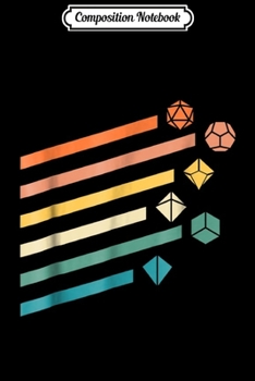 Paperback Composition Notebook: Minimalist Polyhedral Dice Set Retro Colors D20 Journal/Notebook Blank Lined Ruled 6x9 100 Pages Book