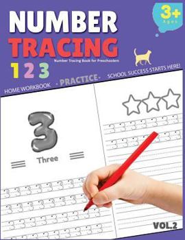 Paperback Number Tracing Book for Preschoolers: Number Tracing Book for Preschoolers, Number tracing books for kids ages 3-5, Number tracing workbook, Number Wr Book