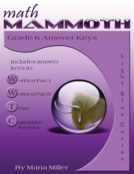 Paperback Math Mammoth Grade 6 Answer Keys Book