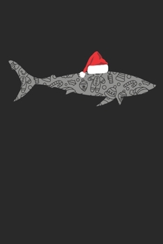 Paperback Shark with Santa Hat Christmas Notebook - Christmas Shark Journal - Christmas Gift for Animal Or Shark Lovers, Zookeepers, Veterinaries: Medium Colleg Book