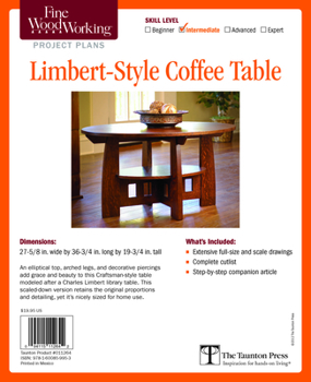 Misc. Supplies Fine Woodworking's Limbert-Style Coffee Table Plan Book