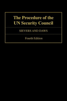 Hardcover The Procedure of the Un Security Council Book