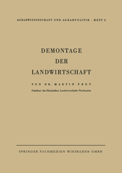 Paperback Demontage der Landwirtschaft [German] Book