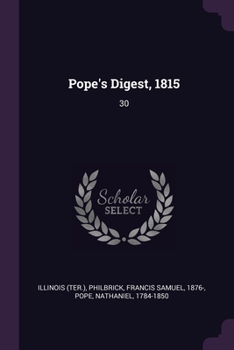 Paperback Pope's Digest, 1815: 30 Book