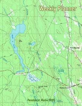 Weekly Planner: Penobscot, Maine (1981): Vintage Topo Map Cover