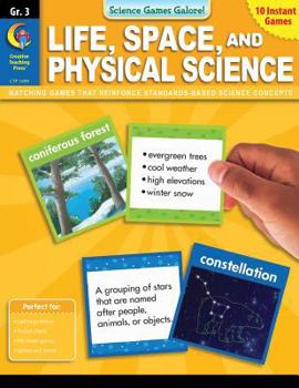 Paperback Life, Space, and Physical Science, Grade 3 Book