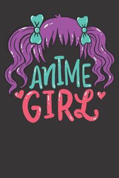 Paperback Notebook: Anime Girl Dot Grid Dotted 6x9 120 Pages Book