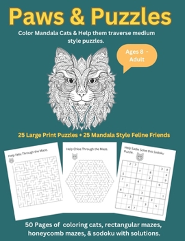 Paperback Paws & Puzzles: Feline Fun for Mind and Whiskers Book