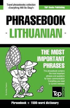 Paperback English-Lithuanian phrasebook & 1500-word dictionary Book