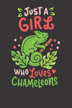 Notebook: Chameleon Lizard Reptile Anole Pet Cute Gift Dot Grid 6x9 120 Pages