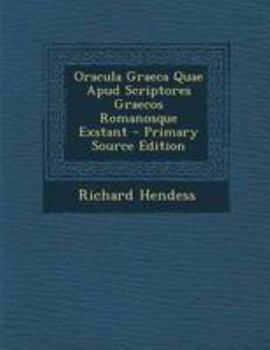 Paperback Oracula Graeca Quae Apud Scriptores Graecos Romanosque Exstant [Latin] Book