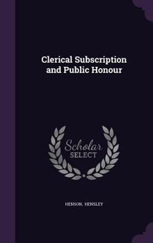 Hardcover Clerical Subscription and Public Honour Book