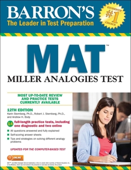 Paperback Barron's Mat: Miller Analogies Test Book