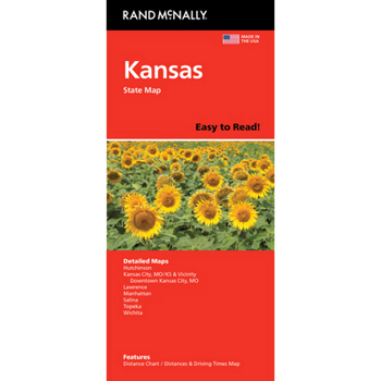 Loose Leaf Kansas Easy to Read State Map: KS Book