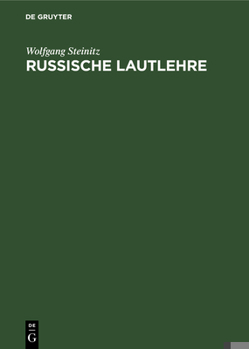 Hardcover Russische Lautlehre [German] Book