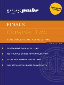 Paperback Kaplan PMBR Finals: Criminal Law: Core Concepts and Key Questions Book
