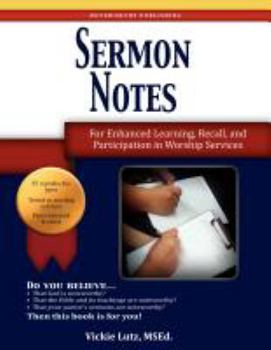 Paperback Sermon Notes Book