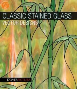 Paperback Classic Stained Glass Vector Designs [With CDROM] Book