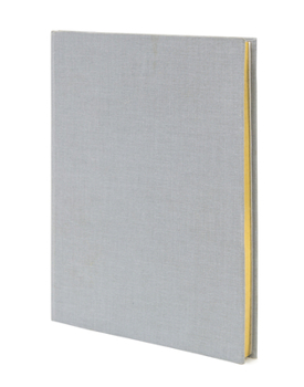 Hardcover Weskin Lined Cloth Notebook - Grey Medium Book