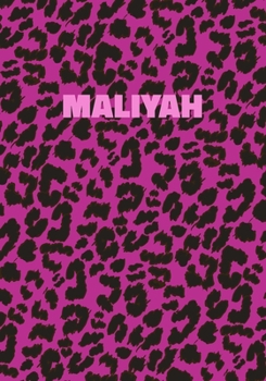 Paperback Maliyah: Personalized Pink Leopard Print Notebook (Animal Skin Pattern). College Ruled (Lined) Journal for Notes, Diary, Journa Book