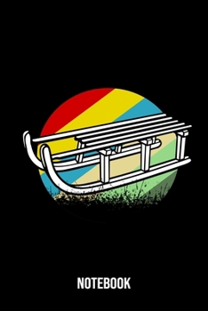 Notebook: Sledging Notebook Blank Line Winter Journal Lined with Lines 6x9 120 Pages Checklist Record Book Sledging Sledge Take Notes Planner Paper Men Kids Christmas Gift for Sledging Lover