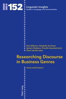 Paperback Researching Discourse in Business Genres: Cases and Corpora Book