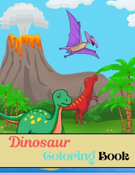 Paperback Dinosaur Coloring Book: Jumbo Kids Coloring Book With Dinosaur Fact Book