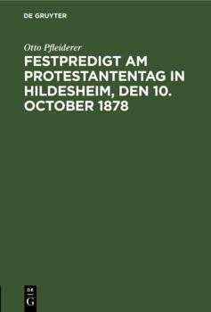 Hardcover Festpredigt am Protestantentag in Hildesheim, den 10. October 1878 [German] Book