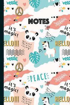 Paperback Notes: A Whimsical Sketch-style Unicorn, Panda, Cupcakes and Doodle Rainbows Notebook Book