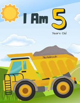 Paperback 5 Years Old Notebook: Yellow Truck Book