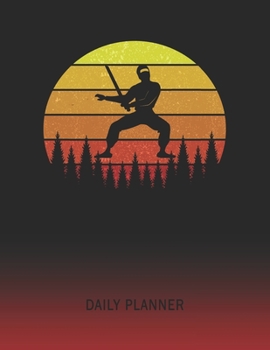 Daily Planner: Ninja | 2020 - 2021 Daily Planner For 1 Year Of Planning | Retro Vintage Sunset Cover | January 20 - December 20 | Organizer Writing ... | Plan Days, Set Goals & Get Stuff Done