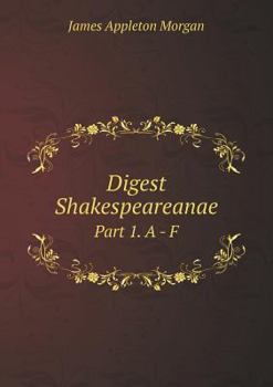 Paperback Digest Shakespeareanae Part 1. A - F Book