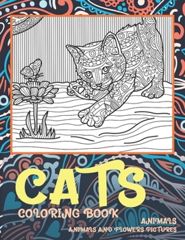 Paperback Coloring Book Animals and Flowers Pictures - Animals - Cats Book