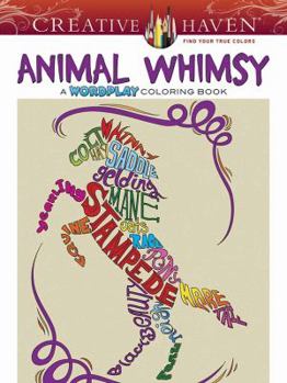 Paperback Creative Haven Animal Whimsy: A Wordplay Coloring Book