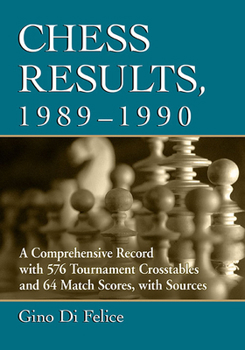 Paperback Chess Results, 1989-1990: A Comprehensive Record with 576 Tournament Crosstables and 64 Match Scores, with Sources Book
