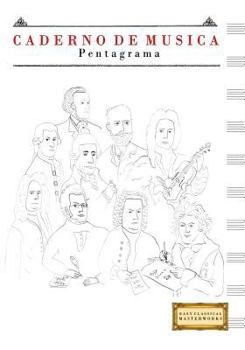 Paperback Caderno de Música Pentagrama: (17.78 x 25.4 cm) [Portuguese] Book