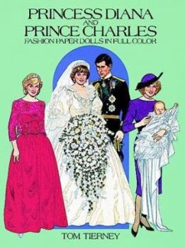 Paperback Princess Diana and Prince Charles Fashion Paper Dolls in Full Color Book