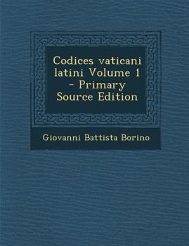 Paperback Codices Vaticani Latini Volume 1 [Latin] Book