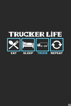 Paperback Trucker Life: 6x9 Truck Driver - dotgrid - dot grid paper - notebook - notes Book