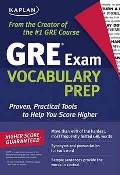 Paperback Kaplan GRE Exam Vocabulary Prep Book