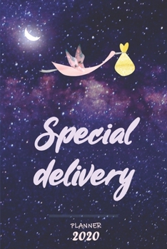 Special Delivery | Weekly Planner Organizer Diary Agenda: Week to View with Calendar, 6x9 in (15.2x22 cm) Flying stork theme. Perfect gift for work ... leave, mom to be, new mom, baby shower.