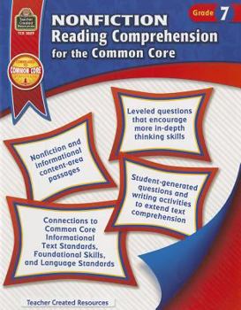 Paperback Nonfiction Reading Comprehension for the Common Core Grd 7 Book