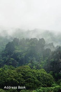 Paperback Address Book: For Contacts, Addresses, Phone, Email, Note, Emergency Contacts, Alphabetical Index with Fog Covers Distant Trees Lime Book